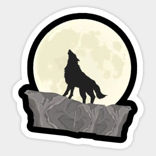 Howling Wolf Sticker